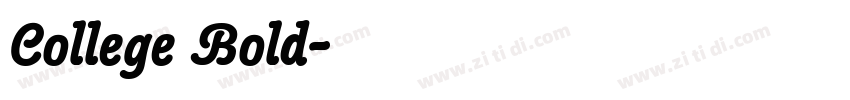 College Bold字体转换
